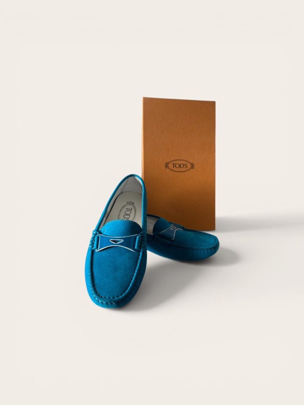 Tod’s Gommini Mascherina Smaltato Suede Loafer, Size 35.5 (US 6)